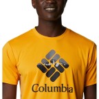 Tricou Columbia Zero Ice Cirro-Cool Graphic Tee Galben | winteroutlet.ro