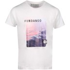 Tricou Fundango Basic T Logo-8 T-shirt Alb | winteroutlet.ro